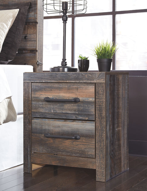 Drystan - Two Drawer Night Stand - Brown / Beige Signature Design by Ashley®