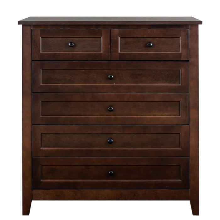 Drawer Dresser Cabinet Bar Cabinet, Storge Cabinet, Lockers, Retro Round Handle, Can Be Placed In The Living Room, Bedroom, Dining Room - Antique Auburn
