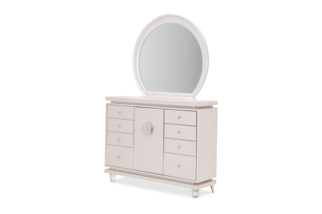 Glimmering Heights - Upholstered Dresser, Mirror