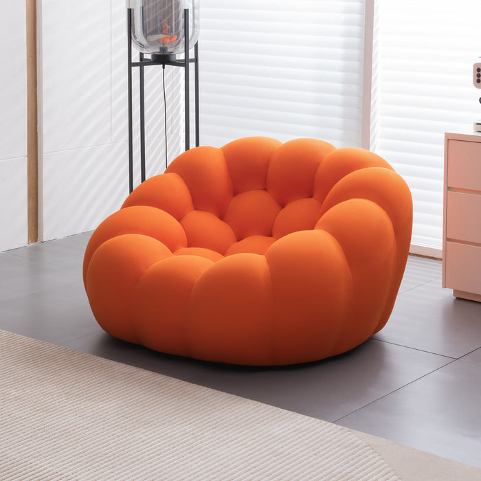 Modern Bubble Floor Sofa, Single Chair For Living Room, Orange