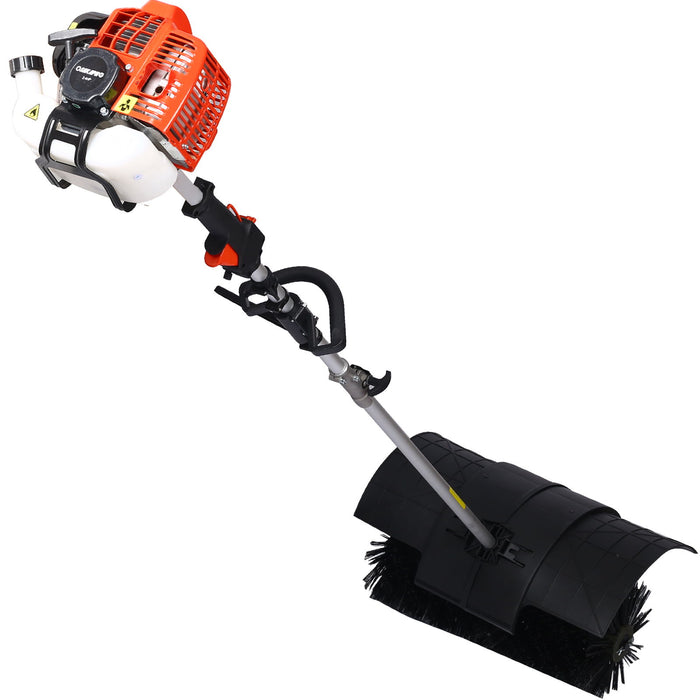 Snow Sweeper Gasoline Powered Broom Sweeper, 52Cc 2 Stroke, Broom Brush 21X10" Epa