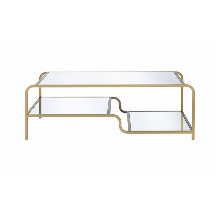 Astrid - Coffee Table - Gold & Mirror