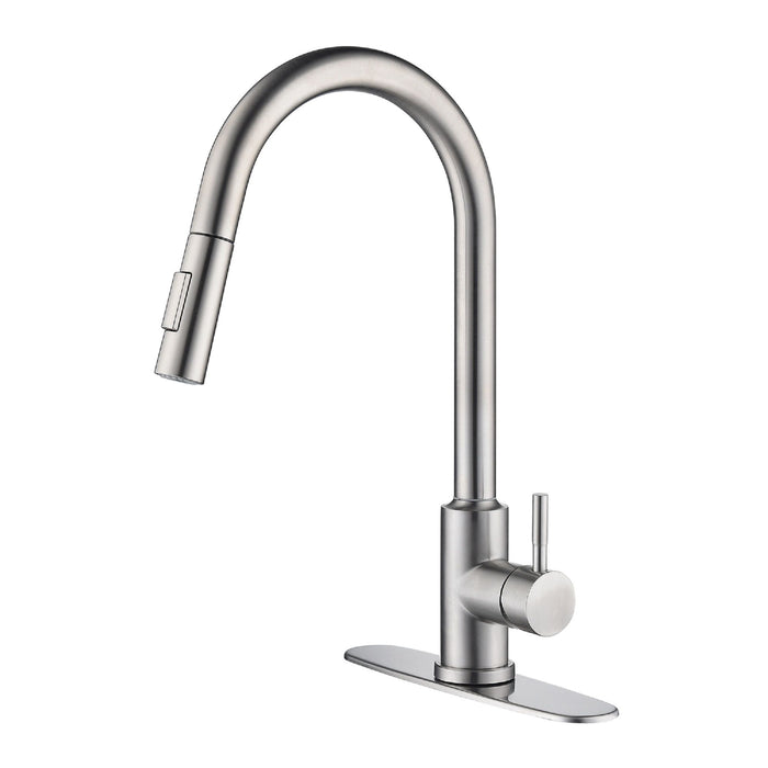 Touch Kitchen Faucet Pull Down Sprayer Brushed Nickel