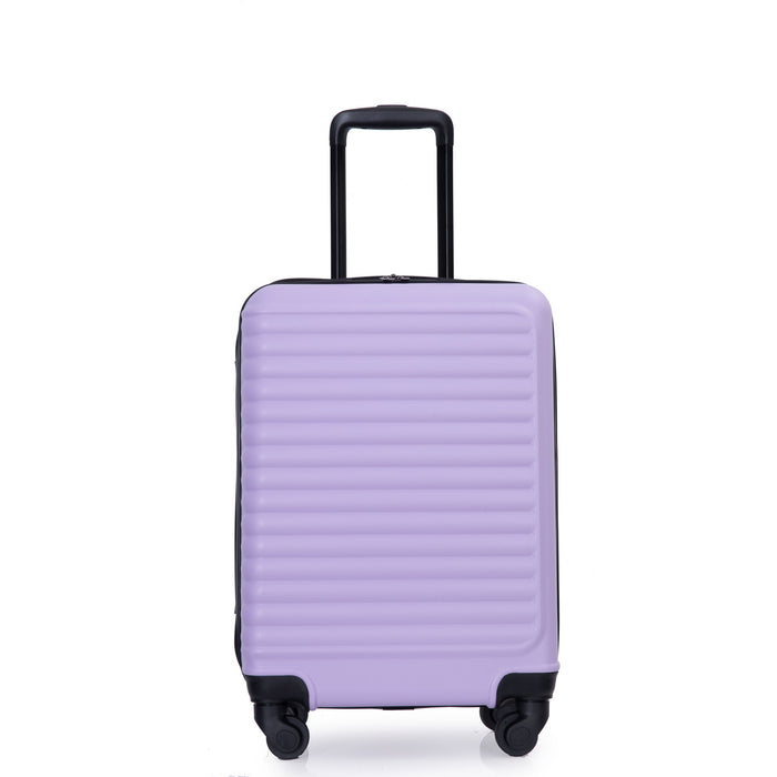 20" Carry On Luggage Lightweight Suitcase, Spinner Wheels, Lavender Purple
