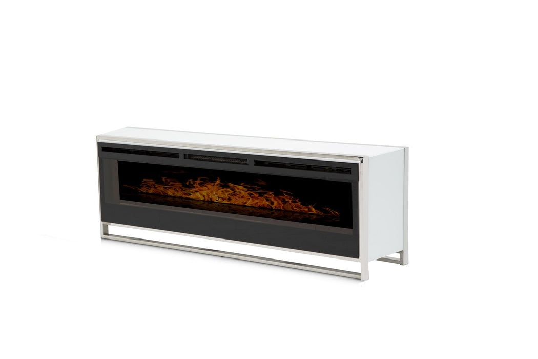 State St. - Electric Fireplace - Glossy White