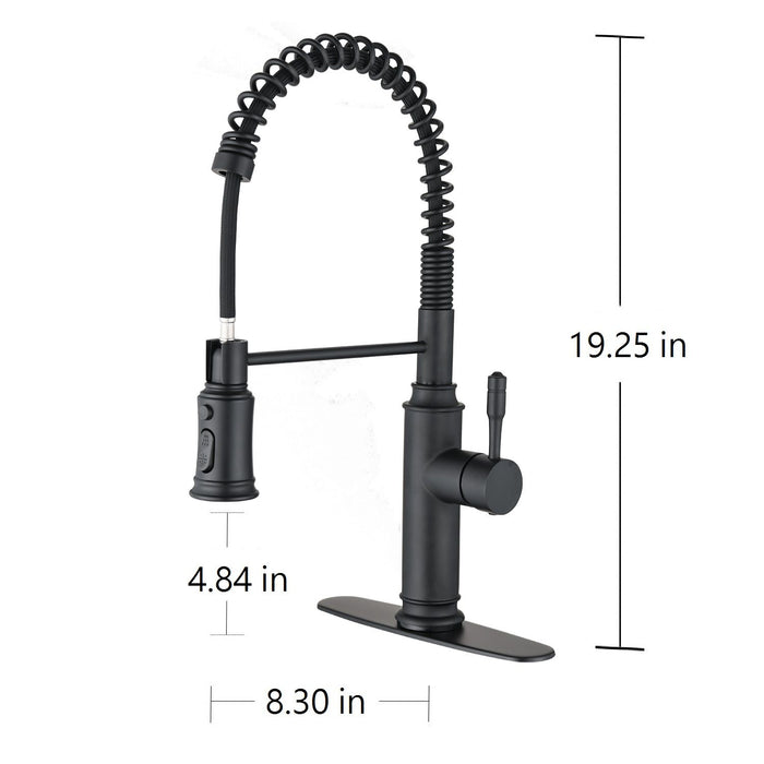 Touch Kitchen Faucet With Pull Down Sprayer - Black