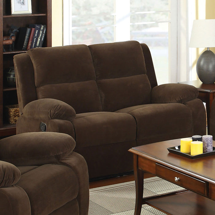 Haven - Loveseat With 2 Recliners - Dark Brown
