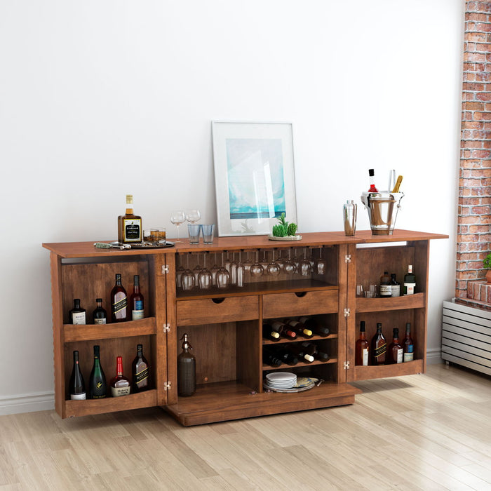 Linea - Bar Cabinet - Walnut