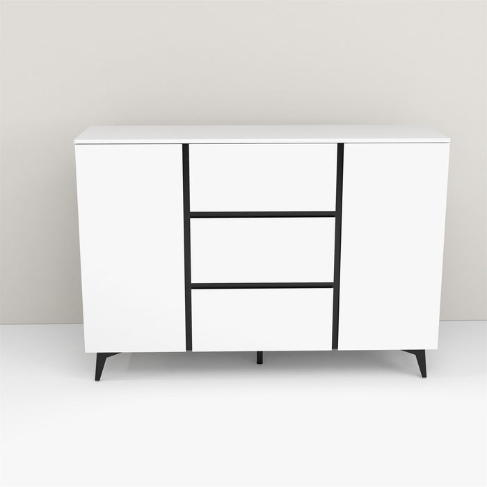 3 Drawers And 2 Doors Light Luxury Sideboard Buffet Cabinet