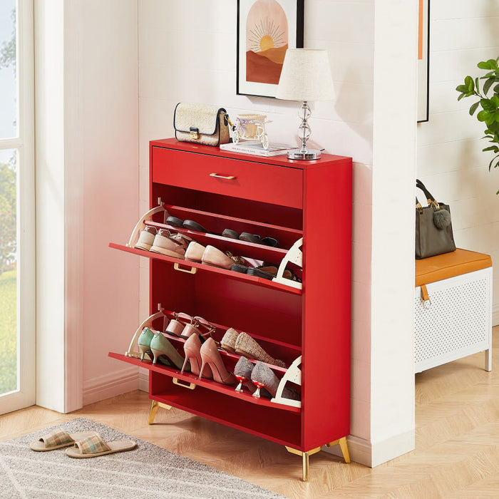 Shoe Cabinet - Red