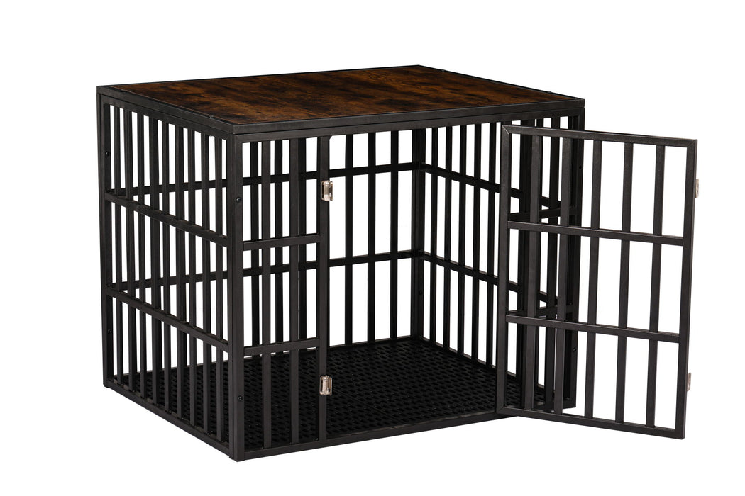 Heavy Duty Pet Playpen Dog Fence Crate - Black