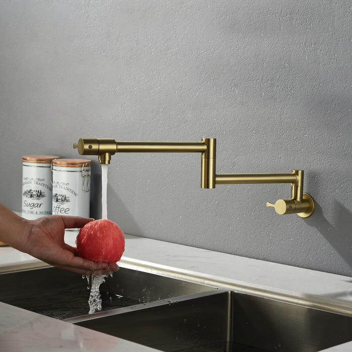 Pot Filler Faucet Wall Mount - Golden