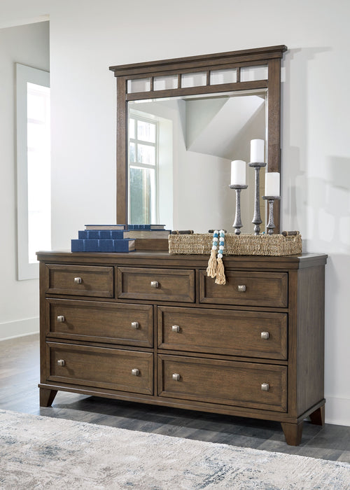 Shawbeck - Medium Brown - Dresser And Mirror