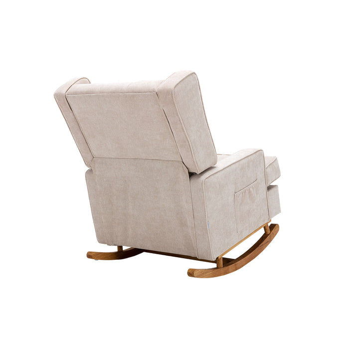 Coolmore Comfortable Rocking Chair Accent Chair - Beige