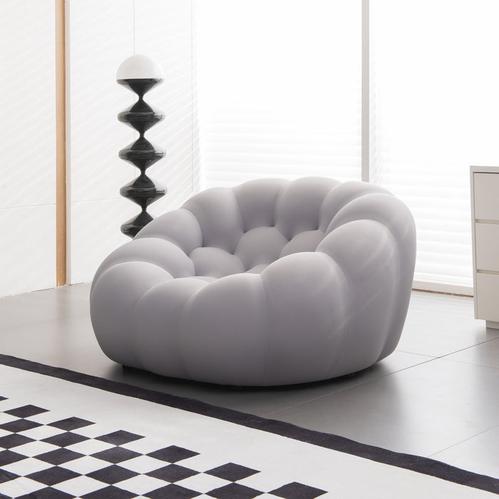 Modern Bubble Floor Sofa, Single Chair For Living Room, Gray