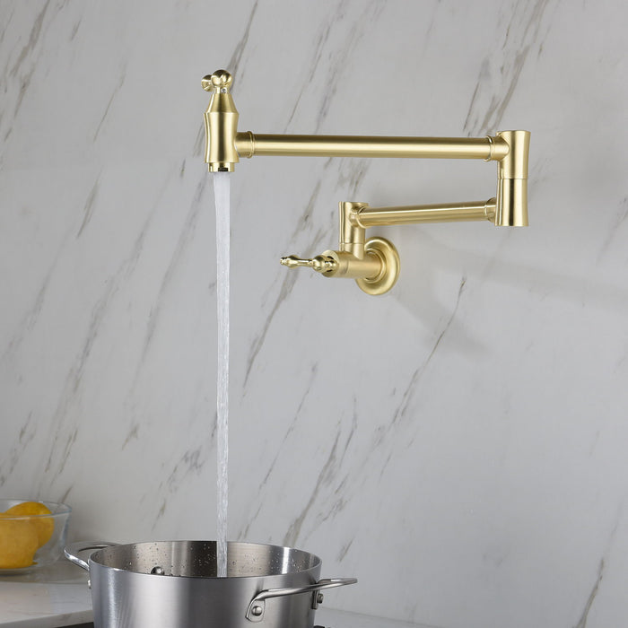 Pot Filler Faucet Wall Mount High Quality - Gold