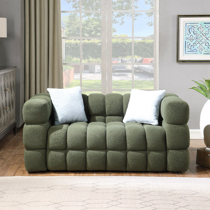 Human Body Structure For USA People, Marshmallow Sofa, Boucle Sofa, Olive Green 2 Seater Boucle