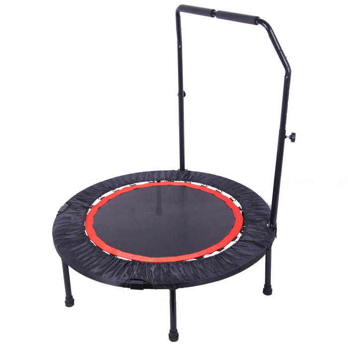 40" Mini Exercise Trampoline For Adults Or Kids - Indoor Fitness Rebounder Trampoline With Safety Pad Max. Load 300Lbs - Black