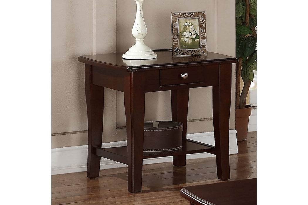 Modern Wooden Brown 1 Piece End Table Living Room Sofa Side Table