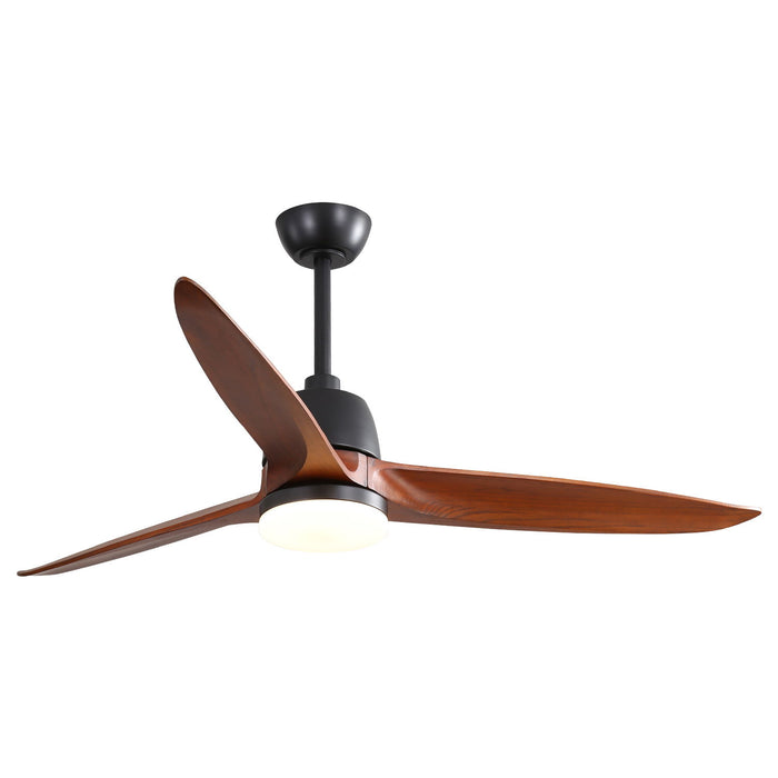 56 Inch Ceiling Fan Light With 6 Speed Remote Energy Saving Dc Motor Matte Black