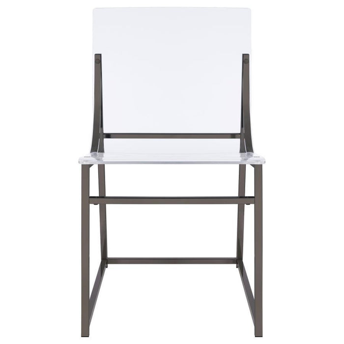 Adino - Acrylic Dining Side Chair (Set of 2) - Black Nickel