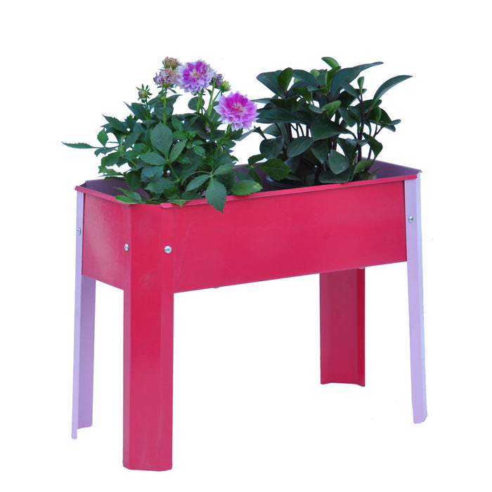 Elevated Garden Bed, Metal Elevated Outdoor Flowerpot Box, Suitable For Backyard And Terrace, Large Flowerpot, For Vegetable And Flower