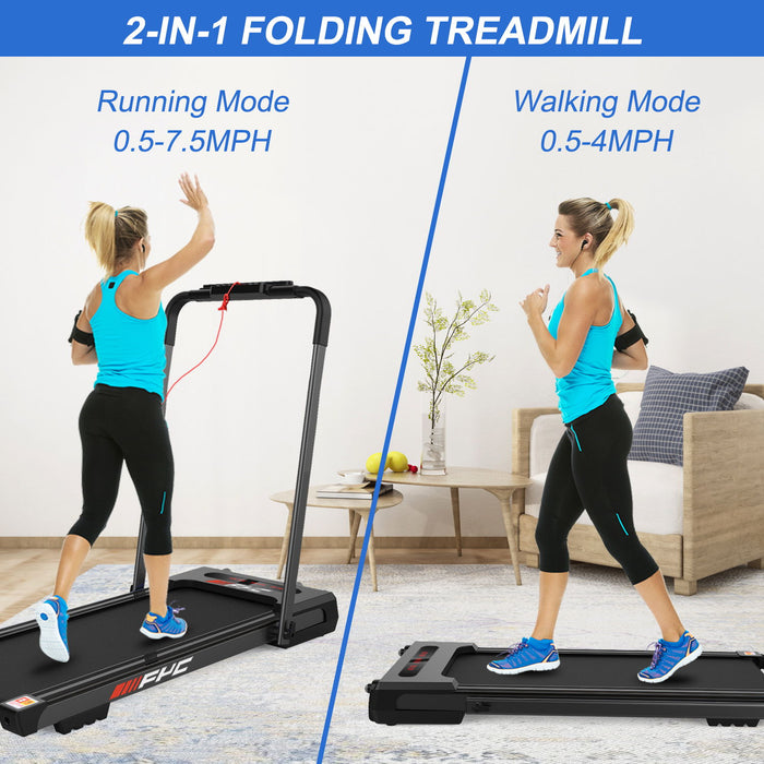 Fyc Under Desk Treadmill 2 In 1 Folding Treadmill For Home 2. 5 Hp, Installation Free Foldable Treadmill Compact Electric Running Machine, Remote Control & Led Display Walking Running Jogging For Hom