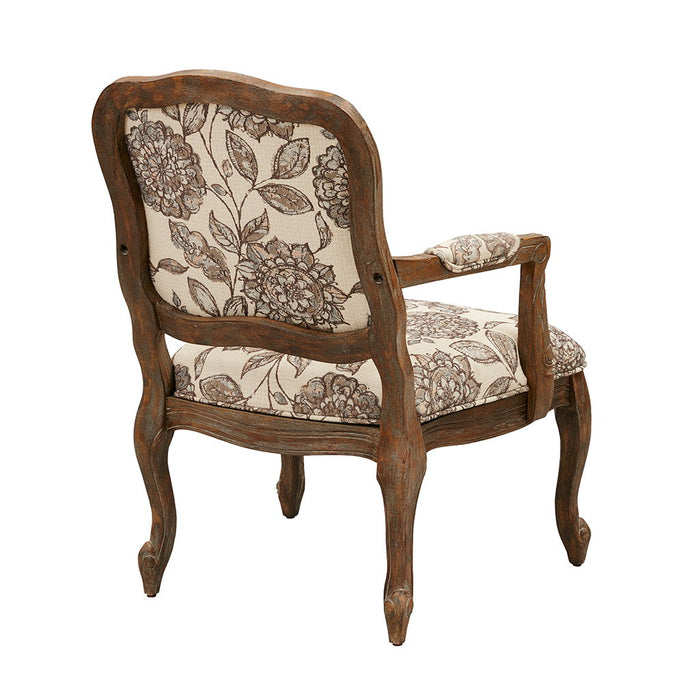 Monroe Camel Back Exposed Wood Chair - Multicolor