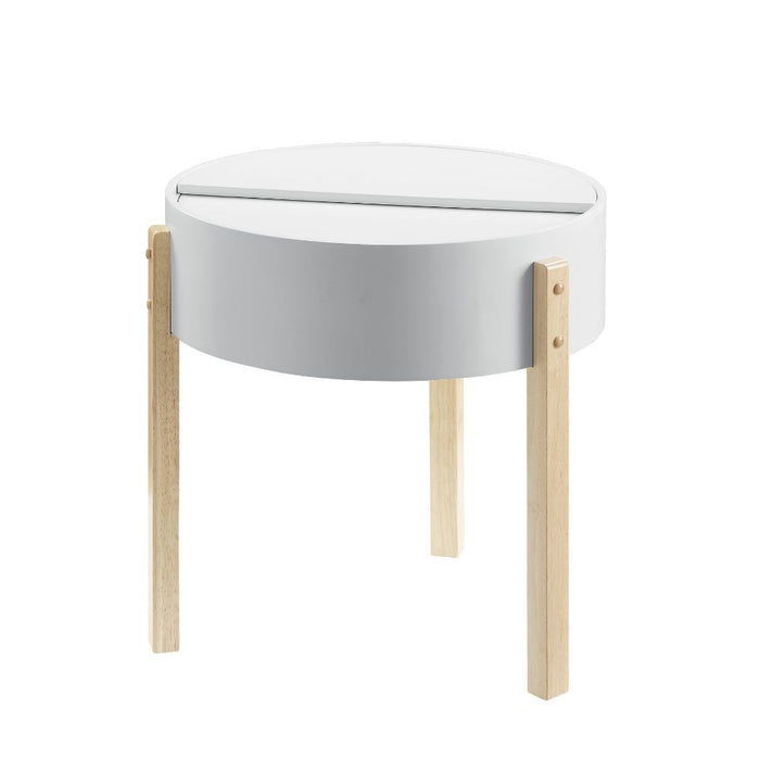 Bodfish - End Table - White & Natural