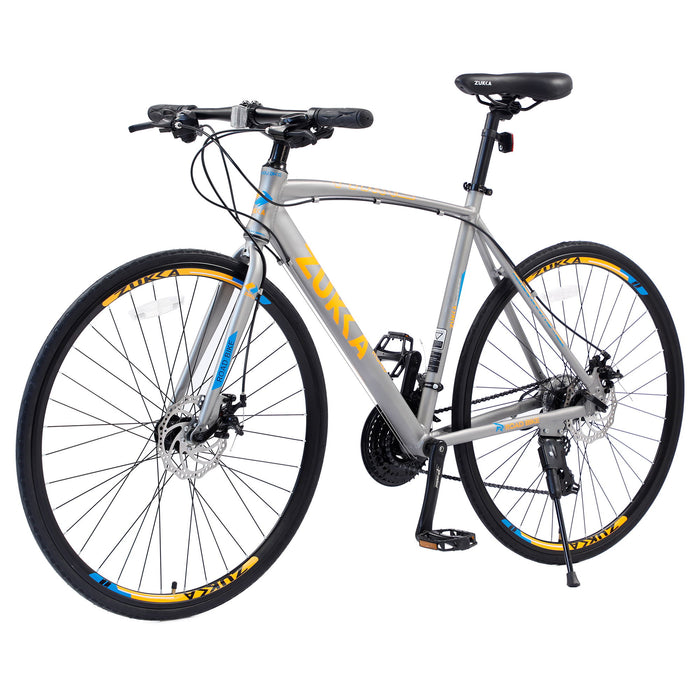24 Speed Hybrid Bike Disc Brake 700C Road Bike, City Bicycle