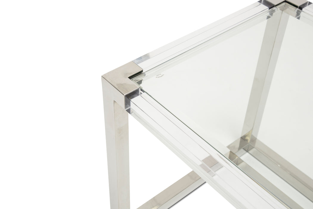 State St. - Square End Table - Stainless Steel