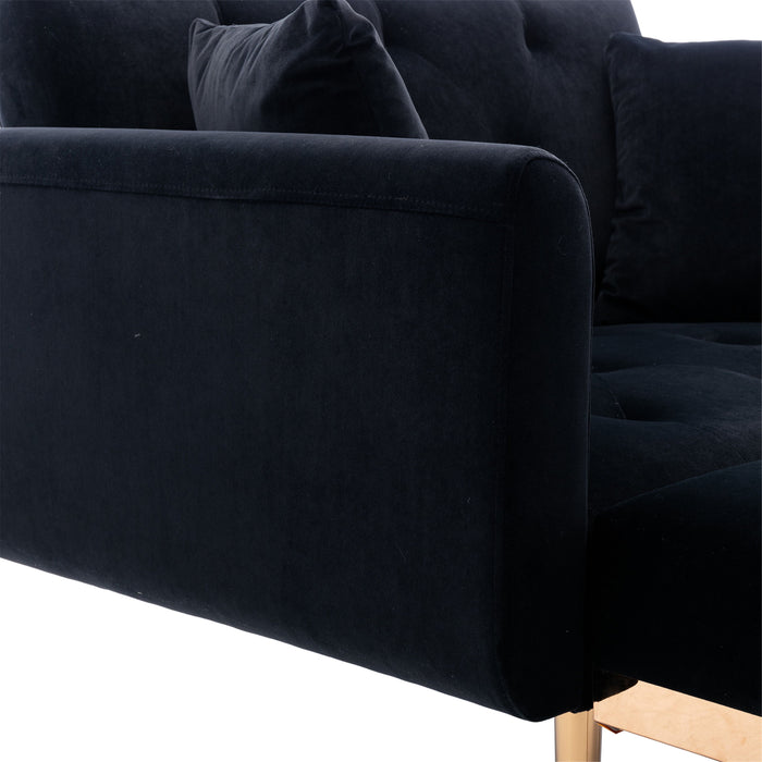 Coolmore Chaise / Lounge / Chair / Accent Chair - Black - Fabric