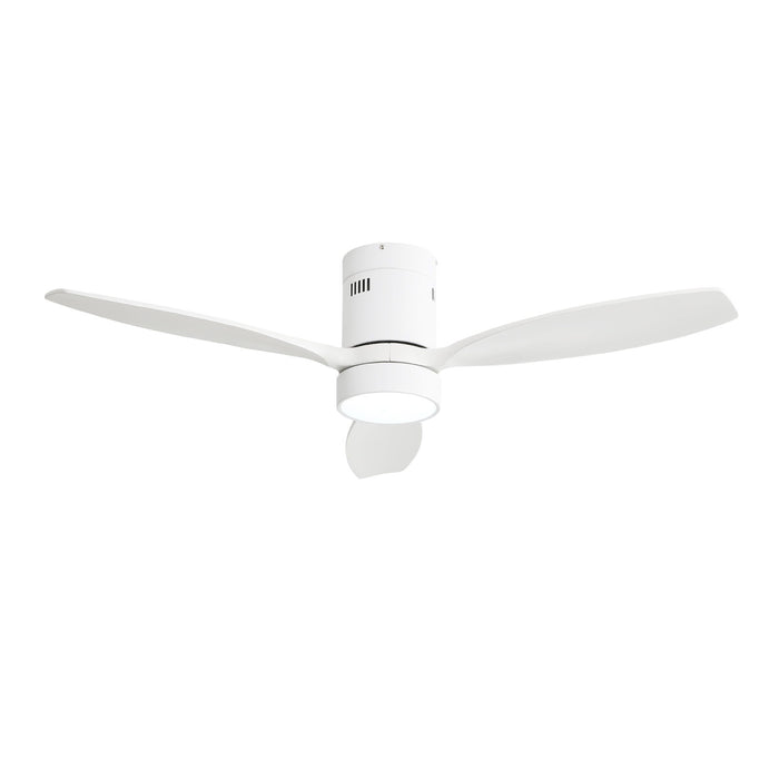 Indoor Outdoor Ceiling Fan Solid Wood Fan Blade Noiseless Reversible Motor Remote Control With Light