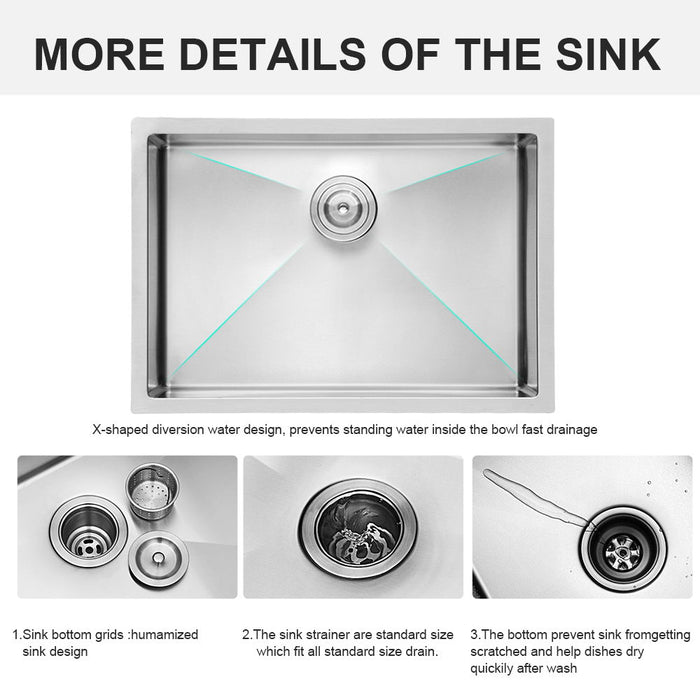 27 Inch Undermount Sink - 27"X18"X10" Undermount Stainless Steel Kitchen Sink 16 Gauge 10 Inch Deep Single Bowl Kitchen Sink Basin