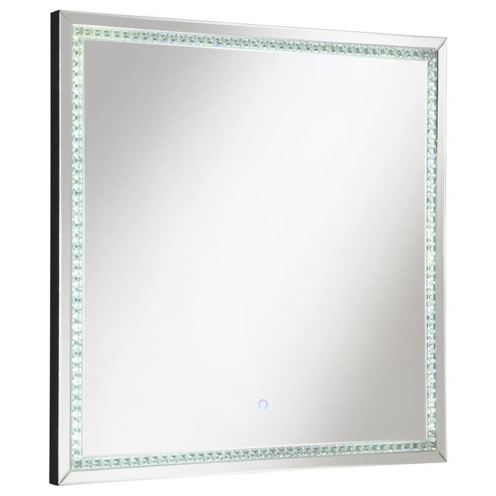 Noelle - Square Wall Mirror With Led Lights