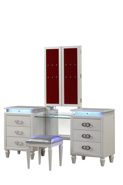 Passion Led Vanity Set Made With Wood In Milky White