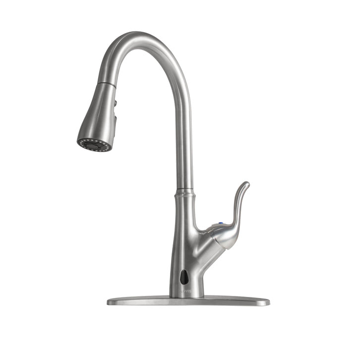 Pull Down Touchless Single Handle Faucet Kitchen - Brushed Nickel