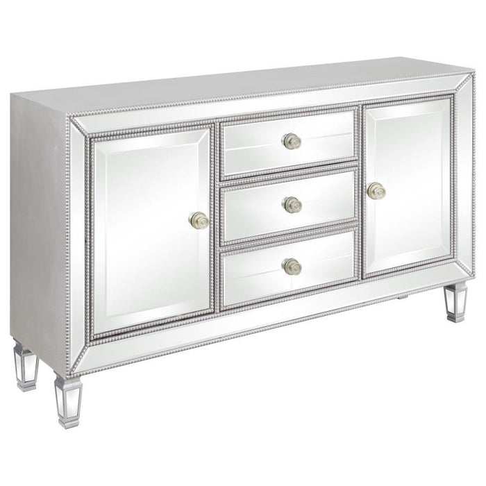 Leticia - 3-Drawer Accent Cabinet - Silver