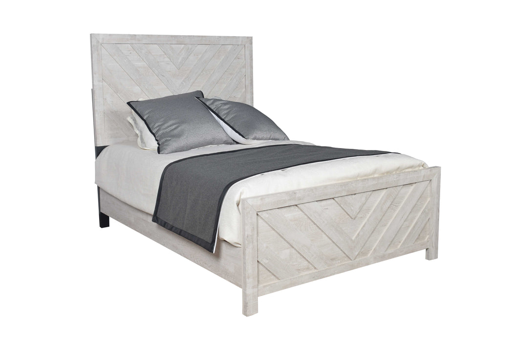 Denver Full 4 Piece Modern Style Storage Bedroom Set Made With Wood In Gray