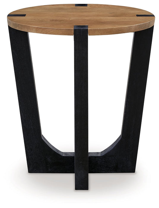 Hanneforth - Brown - Round End Table