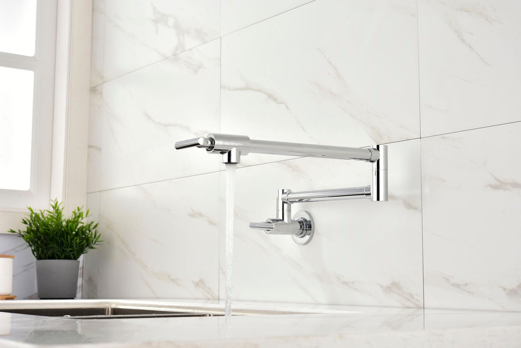 Pot Filler Faucet Wall Mount In Chrome Color