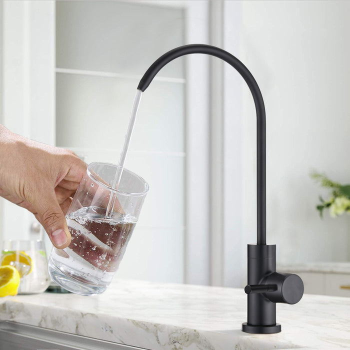 Kitchen Water Filter Faucet, Drinking Water Faucet - Matte Black
