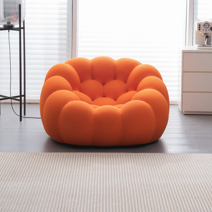 Modern Bubble Floor Sofa, Single Chair For Living Room, Orange