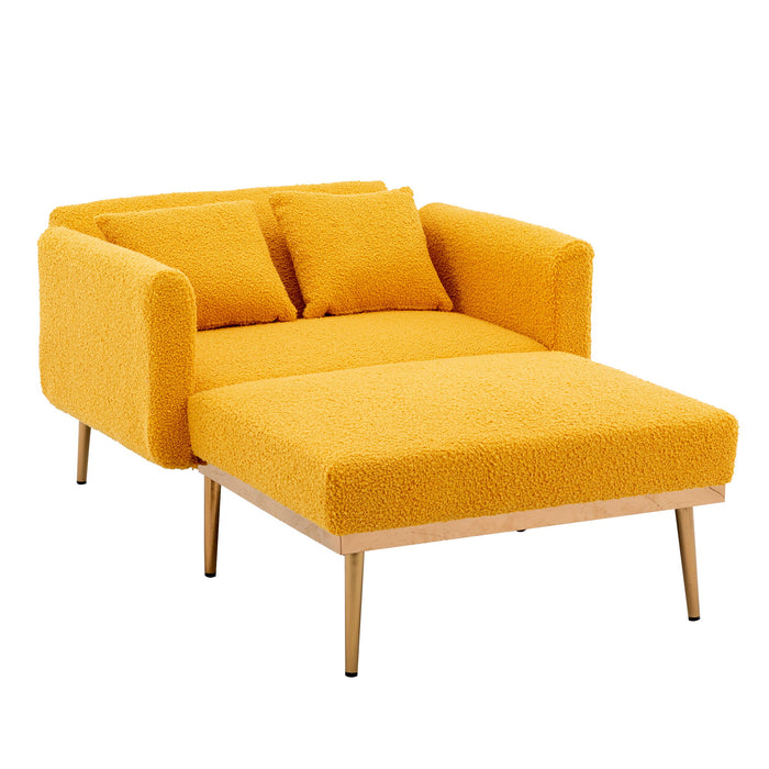 Coolmore Chaise / Lounge / Chair / Accent Chair - Mustard Teddy