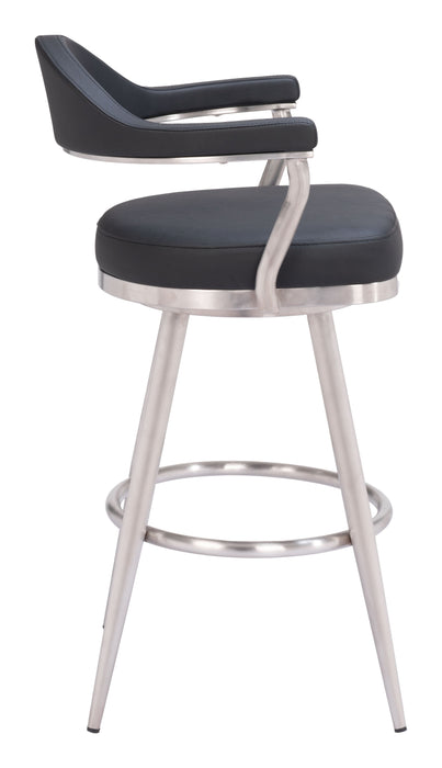 Vagur - Swivel Barstool - Black