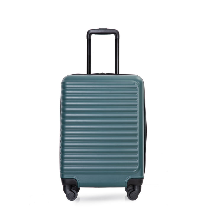 20" Carry On Luggage Lightweight Suitcase, Spinner Wheels, Green
