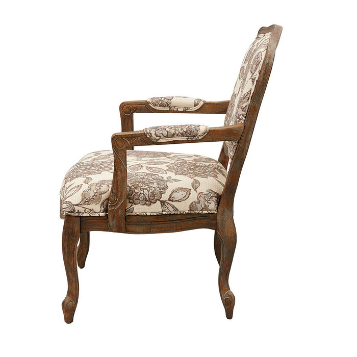 Monroe Camel Back Exposed Wood Chair - Multicolor