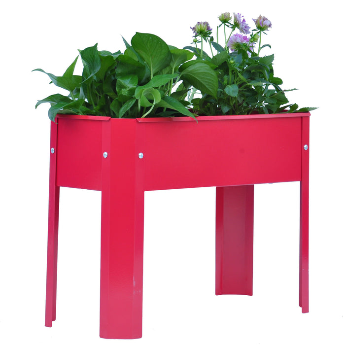 Elevated Garden Bed, Metal Elevated Outdoor Flowerpot Box, Suitable For Backyard And Terrace, Large Flowerpot