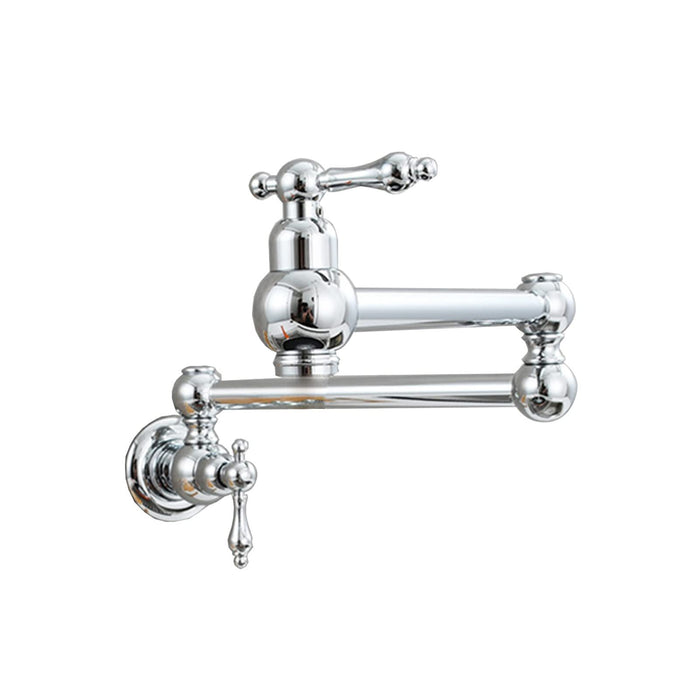 Pot Filler Faucet Wall Mount, With Double Joint Swing Arms Chrome