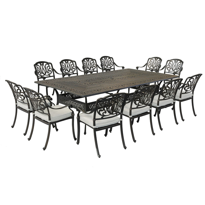 Rectangular 12 Person, Dining Set With Cushions
